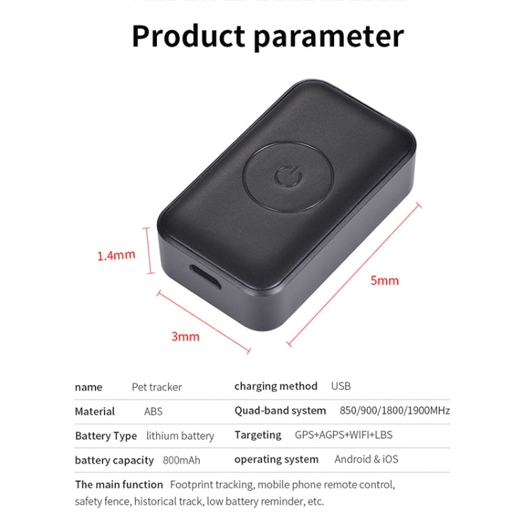 Collar Localizador GPS Inteligente P03 para Mascotas