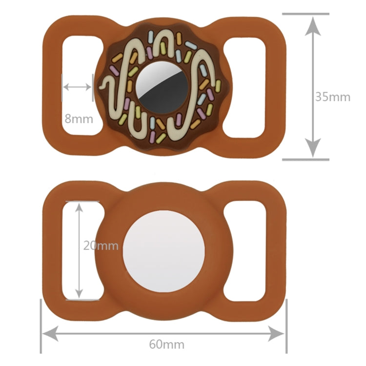 Donut Pet Collar antiarañazos a prueba de golpes cubierta de silicona para AirTag, 1, 2