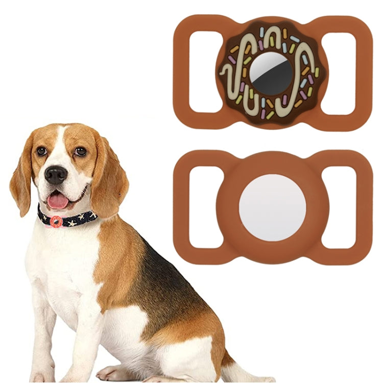 Donut Pet Collar antiarañazos a prueba de golpes cubierta de silicona para AirTag, 1, 2