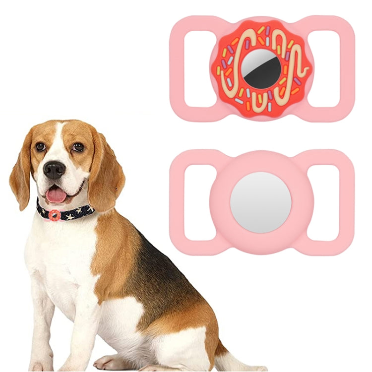 Donut Pet Collar antiarañazos a prueba de golpes cubierta de silicona para AirTag, 1, 2