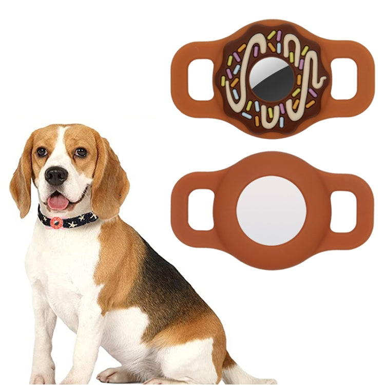 Donut Pet Collar antiarañazos a prueba de golpes cubierta de silicona para AirTag, 1, 2