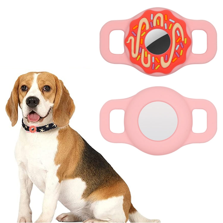 Donut Pet Collar antiarañazos a prueba de golpes cubierta de silicona para AirTag, 1, 2