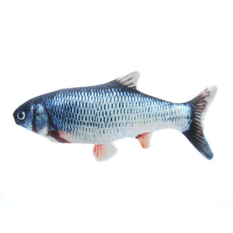 Juguete interactivo de gato eléctrico con pez de simulación de mascotas con carga USB, tamaño: 30cn, Size: 30cm (Black Grass Carp), Size: 30cm (Salmon), Size: 30cm (Red Carp)