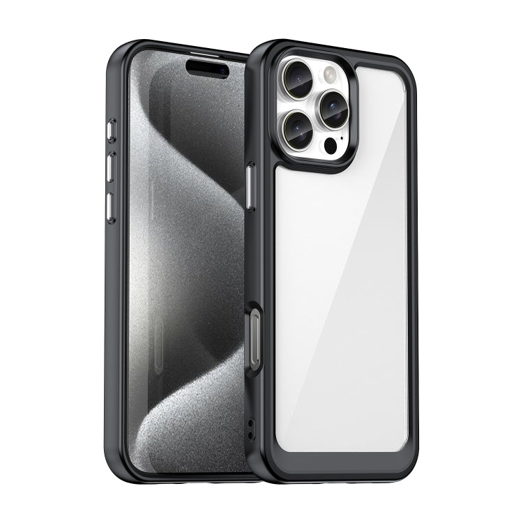 Caja colorida del teléfono de acrílico + TPU de la serie, For iPhone 17e / 16e, For iPhone 16 Pro Max, For iPhone 16 Pro, For iPhone 16 Plus, For iPhone 16, For iPhone 15 Pro Max, For iPhone 15 Pro, For iPhone 15 Plus