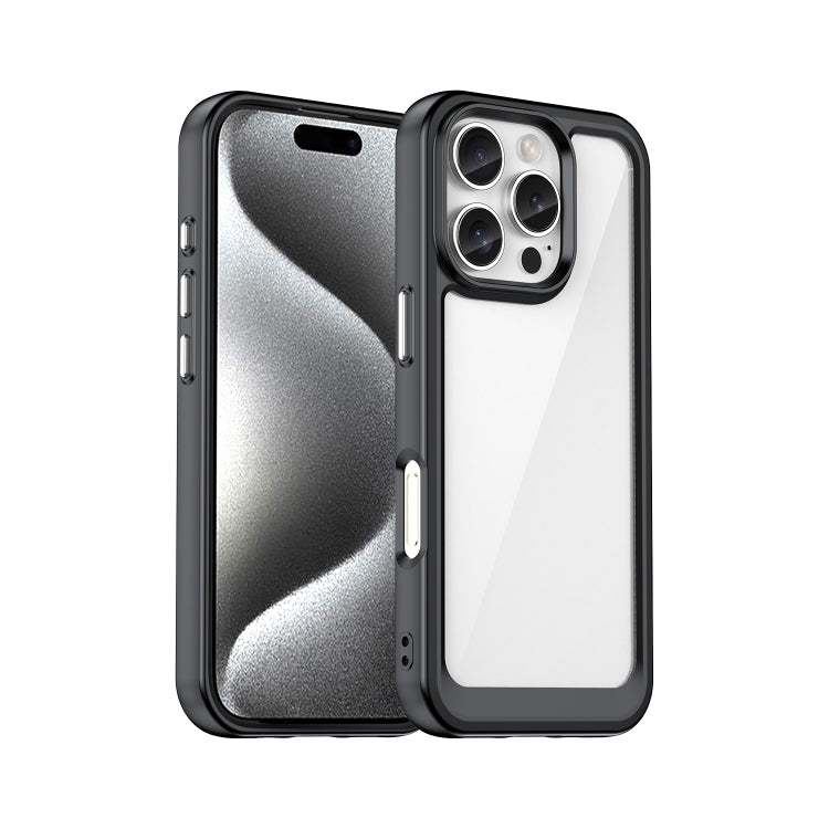 Caja colorida del teléfono de acrílico + TPU de la serie, For iPhone 17e / 16e, For iPhone 16 Pro Max, For iPhone 16 Pro, For iPhone 16 Plus, For iPhone 16, For iPhone 15 Pro Max, For iPhone 15 Pro, For iPhone 15 Plus