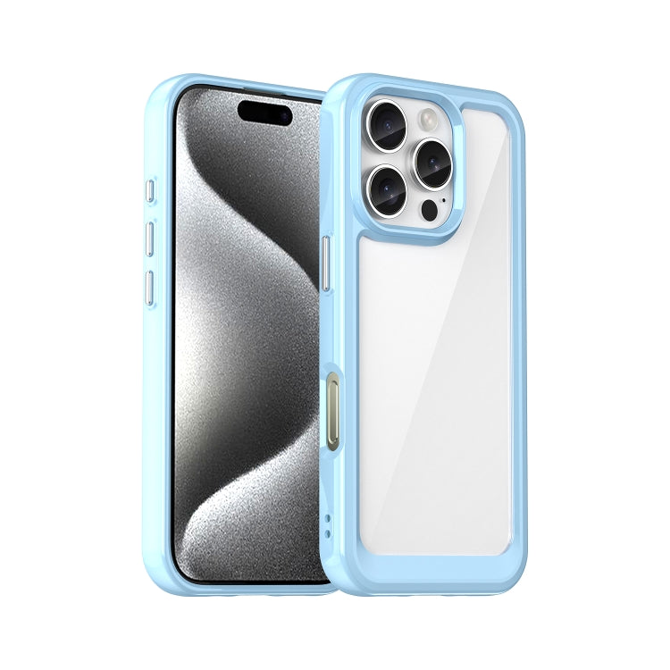 Caja colorida del teléfono de acrílico + TPU de la serie, For iPhone 17e / 16e, For iPhone 16 Pro Max, For iPhone 16 Pro, For iPhone 16 Plus, For iPhone 16, For iPhone 15 Pro Max, For iPhone 15 Pro, For iPhone 15 Plus
