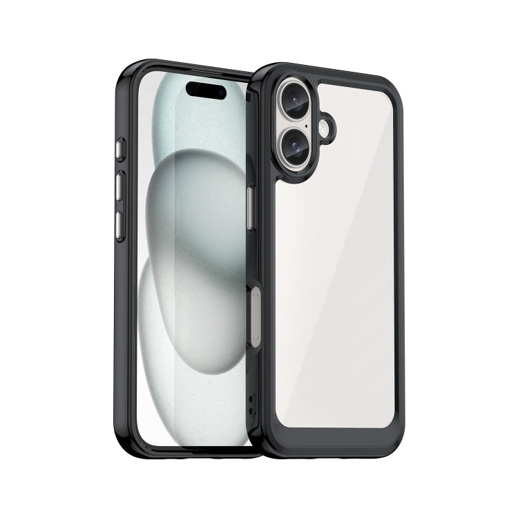 Caja colorida del teléfono de acrílico + TPU de la serie, For iPhone 17e / 16e, For iPhone 16 Pro Max, For iPhone 16 Pro, For iPhone 16 Plus, For iPhone 16, For iPhone 15 Pro Max, For iPhone 15 Pro, For iPhone 15 Plus