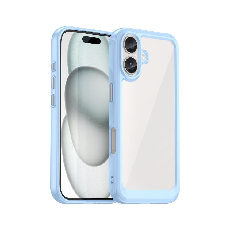 Caja colorida del teléfono de acrílico + TPU de la serie, For iPhone 17e / 16e, For iPhone 16 Pro Max, For iPhone 16 Pro, For iPhone 16 Plus, For iPhone 16, For iPhone 15 Pro Max, For iPhone 15 Pro, For iPhone 15 Plus