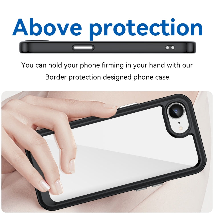 Caja colorida del teléfono de acrílico + TPU de la serie, For iPhone 17e / 16e, For iPhone 16 Pro Max, For iPhone 16 Pro, For iPhone 16 Plus, For iPhone 16, For iPhone 15 Pro Max, For iPhone 15 Pro, For iPhone 15 Plus
