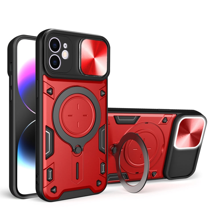 Estuche para teléfono con soporte magnético Camshield deslizante con textura de CD, For iPhone 12 Pro, For iPhone 11 Pro Max, For iPhone 11, For iPhone 11 Pro