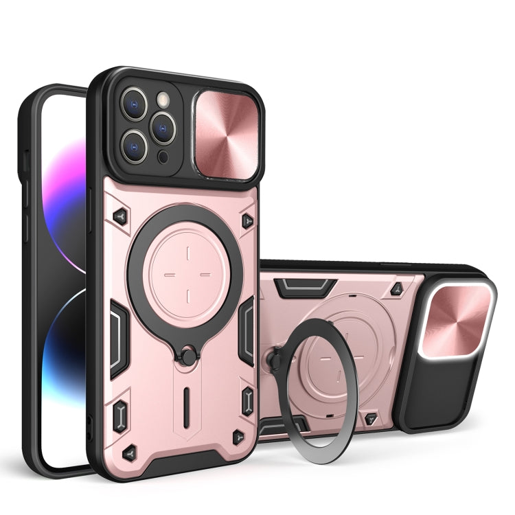 Estuche para teléfono con soporte magnético Camshield deslizante con textura de CD, For iPhone 12 Pro, For iPhone 11 Pro Max, For iPhone 11, For iPhone 11 Pro