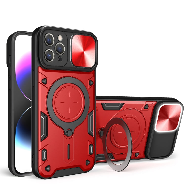 Estuche para teléfono con soporte magnético Camshield deslizante con textura de CD, For iPhone 12 Pro, For iPhone 11 Pro Max, For iPhone 11, For iPhone 11 Pro