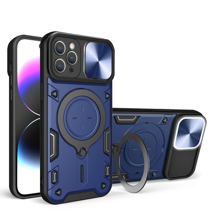 Estuche para teléfono con soporte magnético Camshield deslizante con textura de CD, For iPhone 12 Pro, For iPhone 11 Pro Max, For iPhone 11, For iPhone 11 Pro
