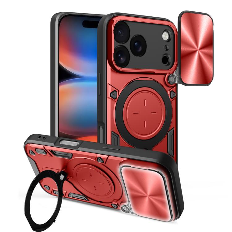Estuche para teléfono con soporte magnético Camshield deslizante con textura de CD, For iPhone 18 Pro, For iPhone 18 Pro Max, For iPhone 17e / 16e, For iPhone 17 Pro Max, For iPhone 17 Pro, For iPhone 17, For iPhone Air, For iPhone 16 Pro Max