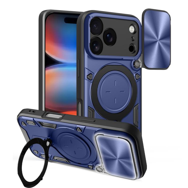 Estuche para teléfono con soporte magnético Camshield deslizante con textura de CD, For iPhone 18 Pro, For iPhone 18 Pro Max, For iPhone 17e / 16e, For iPhone 17 Pro Max, For iPhone 17 Pro, For iPhone 17, For iPhone Air, For iPhone 16 Pro Max