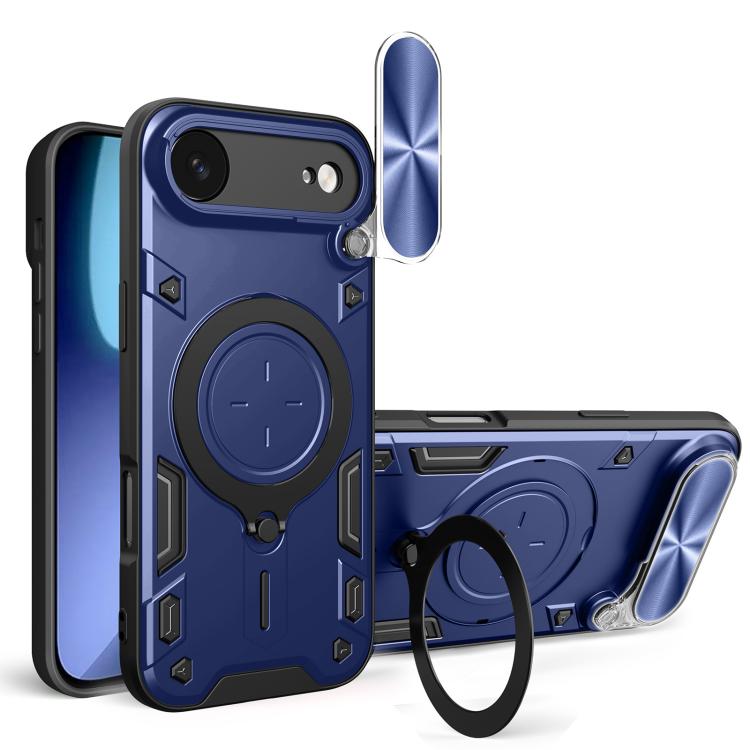 Estuche para teléfono con soporte magnético Camshield deslizante con textura de CD, For iPhone 18 Pro, For iPhone 18 Pro Max, For iPhone 17e / 16e, For iPhone 17 Pro Max, For iPhone 17 Pro, For iPhone 17, For iPhone Air, For iPhone 16 Pro Max