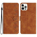 Estuche para teléfono de cuero con relieve de siete mariposas, For iPhone 14 Pro Max, For iPhone 13 Pro Max, For iPhone 13 Pro, For iPhone 13, For iPhone 13 mini, For iPhone 12, For iPhone 12 Pro Max, For iPhone 12 Pro