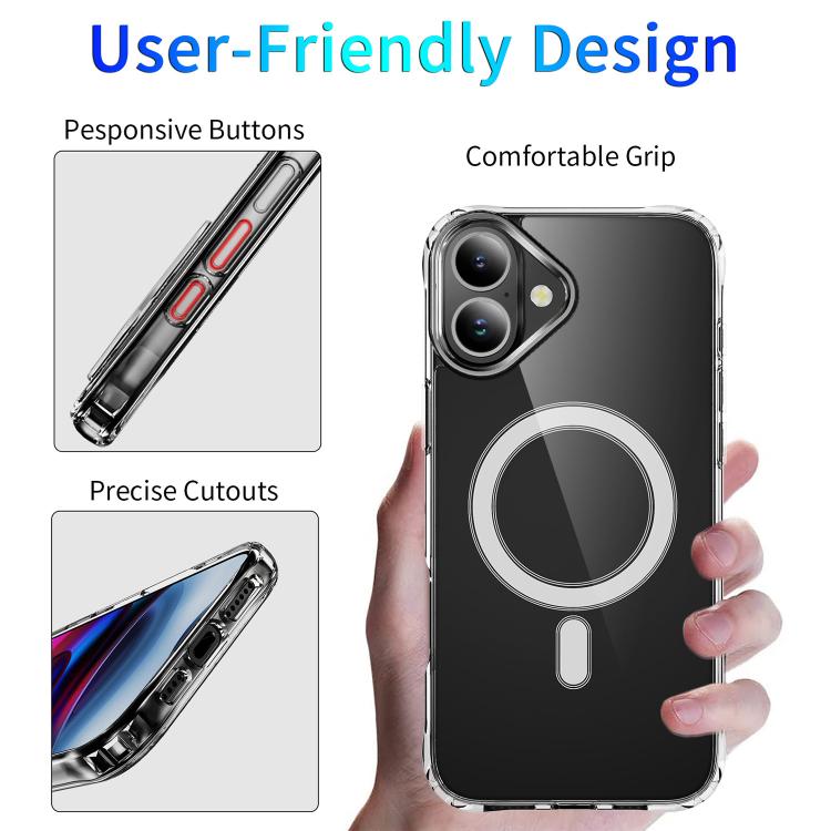 Estuche magnético MagSafe para teléfono con bolsas de aire en las cuatro esquinas, For iPhone 18, For iPhone 18 Pro, For iPhone 18 Pro Max, For iPhone 17e / 16e, For iPhone 16 Pro Max, For iPhone 16 Pro, For iPhone 16 Plus, For iPhone 16               ...