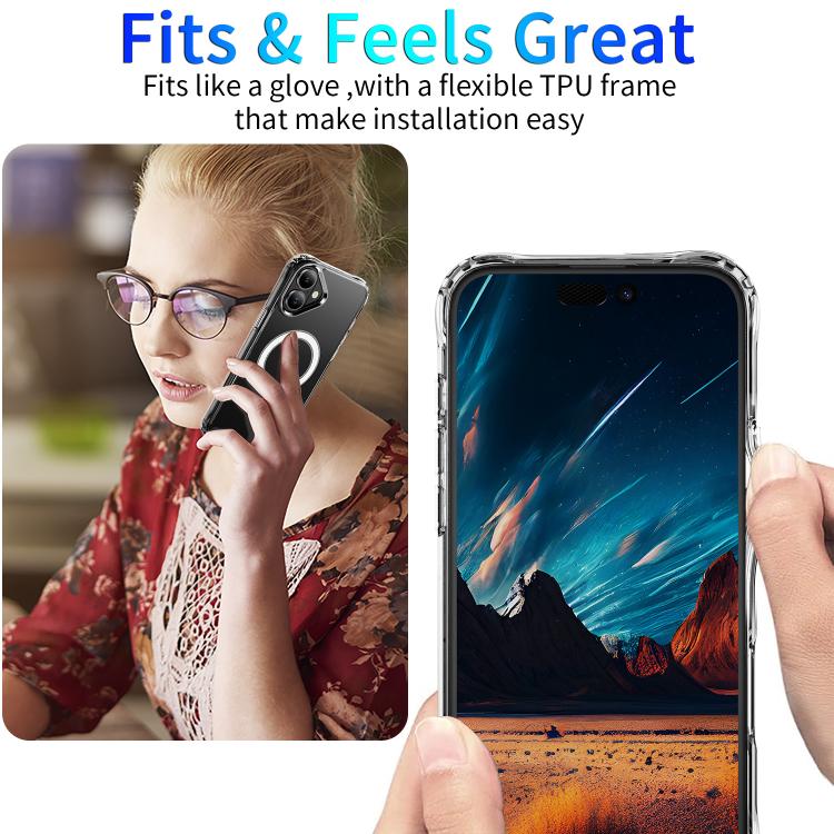 Estuche magnético MagSafe para teléfono con bolsas de aire en las cuatro esquinas, For iPhone 18, For iPhone 18 Pro, For iPhone 18 Pro Max, For iPhone 17e / 16e, For iPhone 16 Pro Max, For iPhone 16 Pro, For iPhone 16 Plus, For iPhone 16               ...