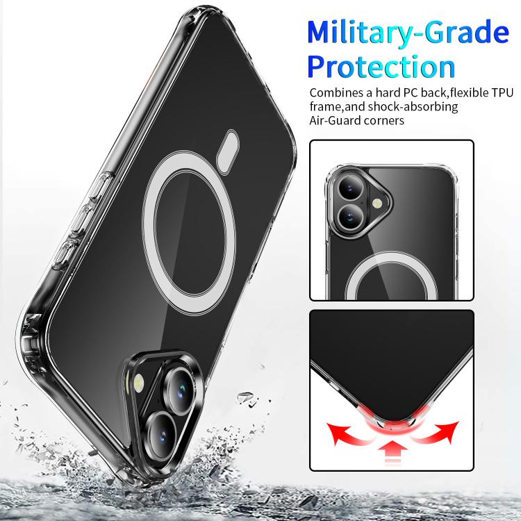 Estuche magnético MagSafe para teléfono con bolsas de aire en las cuatro esquinas, For iPhone 18, For iPhone 18 Pro, For iPhone 18 Pro Max, For iPhone 17e / 16e, For iPhone 16 Pro Max, For iPhone 16 Pro, For iPhone 16 Plus, For iPhone 16               ...