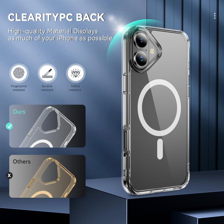 Estuche para teléfono MagSafe Clear Acrylic PC + TPU, For iPhone 18, For iPhone 18 Pro, For iPhone 18 Pro Max, For iPhone 17e / 16e, For iPhone 16 Pro Max, For iPhone 16 Pro, For iPhone 16 Plus, For iPhone 16, For iPhone 15 Pro Max, For iPhone 15 Pro  ...