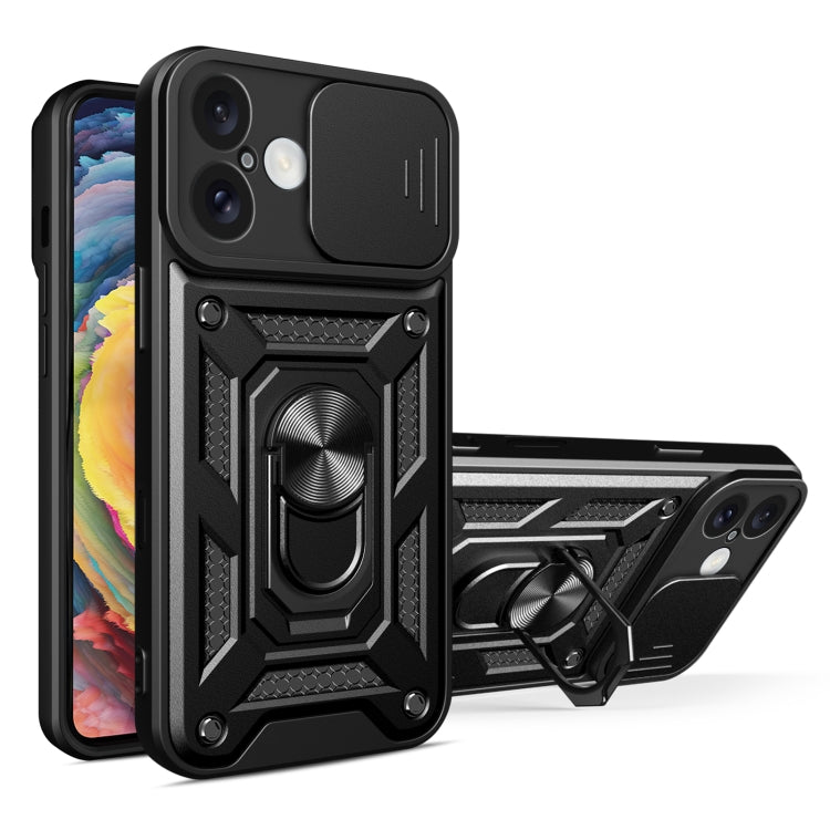 Diseño de cubierta de cámara deslizante Funda de teléfono TPU + PC, For iPhone Air, For iPhone 16 Pro Max, For iPhone 16 Pro, For iPhone 16 Plus, For iPhone 16, For iPhone 15 Pro