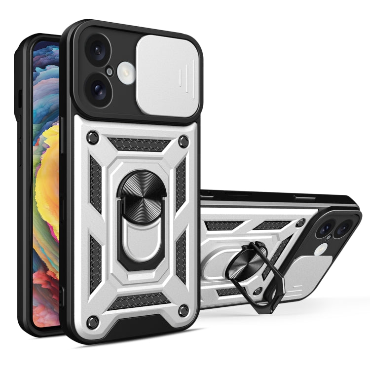 Diseño de cubierta de cámara deslizante Funda de teléfono TPU + PC, For iPhone Air, For iPhone 16 Pro Max, For iPhone 16 Pro, For iPhone 16 Plus, For iPhone 16, For iPhone 15 Pro
