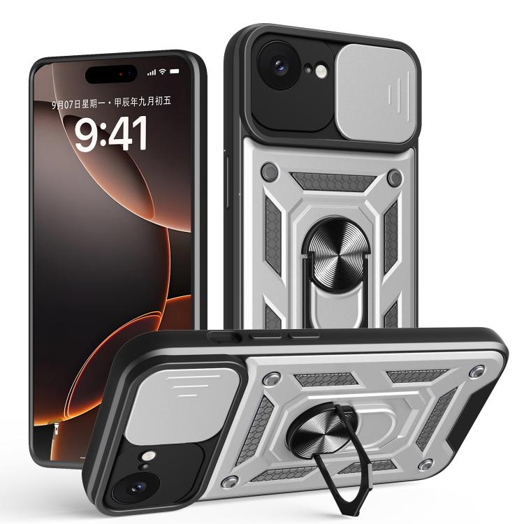 Diseño de cubierta de cámara deslizante Funda de teléfono TPU + PC, For iPhone 18 Pro, For iPhone 18 Pro Max, For iPhone 17e / 16e, For iPhone 17 Pro Max, For iPhone 17 Pro, For iPhone 17