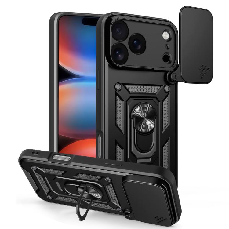 Diseño de cubierta de cámara deslizante Funda de teléfono TPU + PC, For iPhone 18 Pro, For iPhone 18 Pro Max, For iPhone 17e / 16e, For iPhone 17 Pro Max, For iPhone 17 Pro, For iPhone 17
