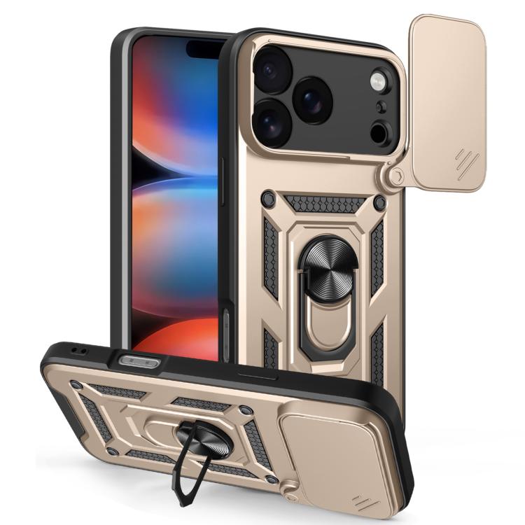 Diseño de cubierta de cámara deslizante Funda de teléfono TPU + PC, For iPhone 18 Pro, For iPhone 18 Pro Max, For iPhone 17e / 16e, For iPhone 17 Pro Max, For iPhone 17 Pro, For iPhone 17