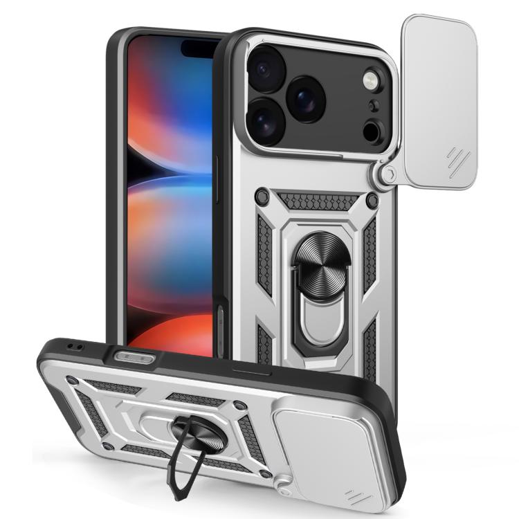 Diseño de cubierta de cámara deslizante Funda de teléfono TPU + PC, For iPhone 18 Pro, For iPhone 18 Pro Max, For iPhone 17e / 16e, For iPhone 17 Pro Max, For iPhone 17 Pro, For iPhone 17