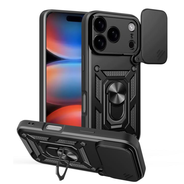 Diseño de cubierta de cámara deslizante Funda de teléfono TPU + PC, For iPhone 18 Pro, For iPhone 18 Pro Max, For iPhone 17e / 16e, For iPhone 17 Pro Max, For iPhone 17 Pro, For iPhone 17