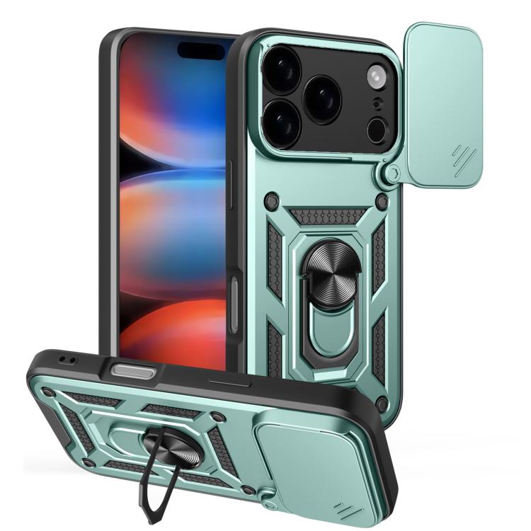 Diseño de cubierta de cámara deslizante Funda de teléfono TPU + PC, For iPhone 18 Pro, For iPhone 18 Pro Max, For iPhone 17e / 16e, For iPhone 17 Pro Max, For iPhone 17 Pro, For iPhone 17