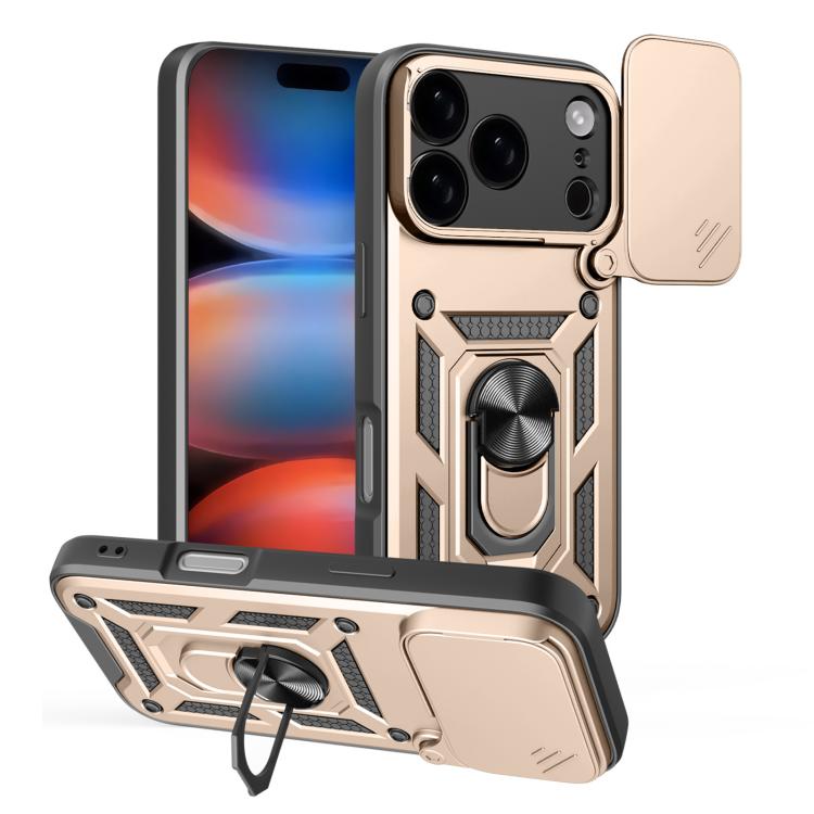 Diseño de cubierta de cámara deslizante Funda de teléfono TPU + PC, For iPhone 18 Pro, For iPhone 18 Pro Max, For iPhone 17e / 16e, For iPhone 17 Pro Max, For iPhone 17 Pro, For iPhone 17