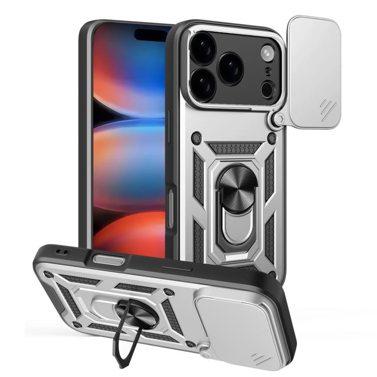 Diseño de cubierta de cámara deslizante Funda de teléfono TPU + PC, For iPhone 18 Pro, For iPhone 18 Pro Max, For iPhone 17e / 16e, For iPhone 17 Pro Max, For iPhone 17 Pro, For iPhone 17