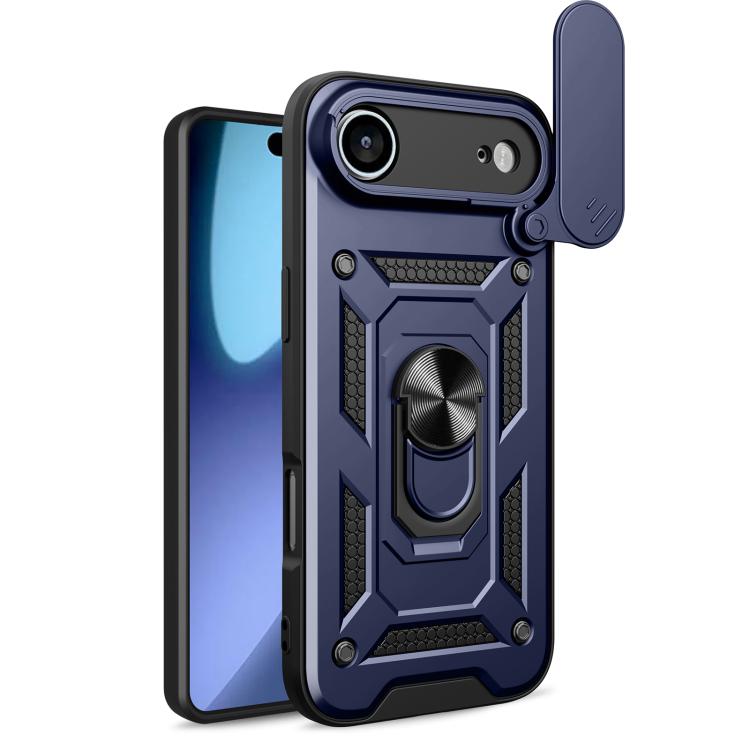 Diseño de cubierta de cámara deslizante Funda de teléfono TPU + PC, For iPhone Air, For iPhone 16 Pro Max, For iPhone 16 Pro, For iPhone 16 Plus, For iPhone 16, For iPhone 15 Pro