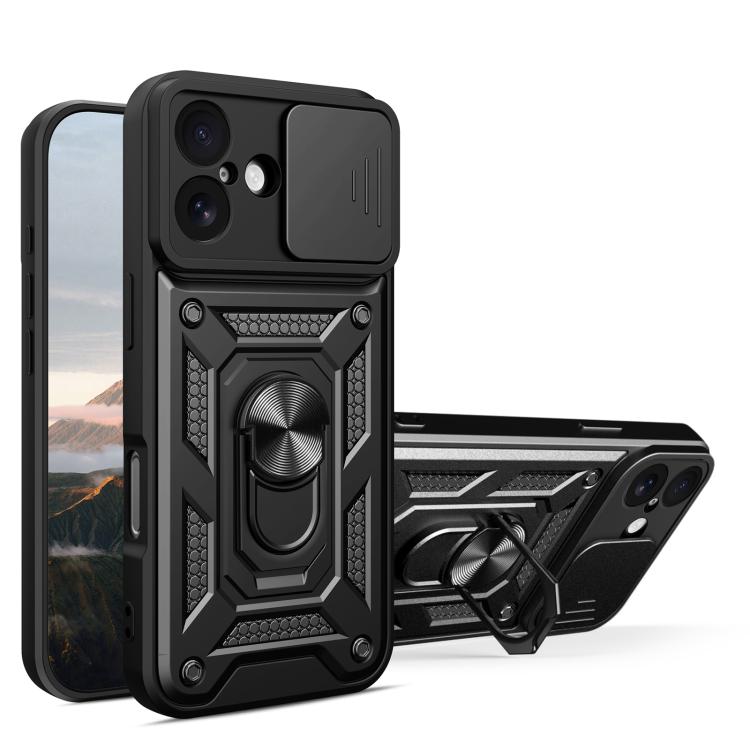 Diseño de cubierta de cámara deslizante Funda de teléfono TPU + PC, For iPhone 18 Pro, For iPhone 18 Pro Max, For iPhone 17e / 16e, For iPhone 17 Pro Max, For iPhone 17 Pro, For iPhone 17
