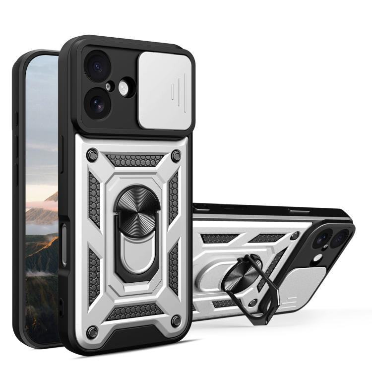 Diseño de cubierta de cámara deslizante Funda de teléfono TPU + PC, For iPhone 18 Pro, For iPhone 18 Pro Max, For iPhone 17e / 16e, For iPhone 17 Pro Max, For iPhone 17 Pro, For iPhone 17