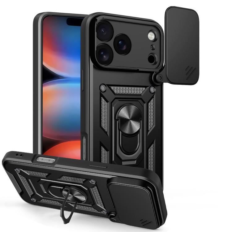 Diseño de cubierta de cámara deslizante Funda de teléfono TPU + PC, For iPhone 18 Pro, For iPhone 18 Pro Max, For iPhone 17e / 16e, For iPhone 17 Pro Max, For iPhone 17 Pro, For iPhone 17
