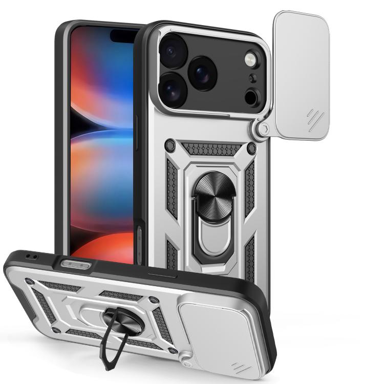 Diseño de cubierta de cámara deslizante Funda de teléfono TPU + PC, For iPhone 18 Pro, For iPhone 18 Pro Max, For iPhone 17e / 16e, For iPhone 17 Pro Max, For iPhone 17 Pro, For iPhone 17