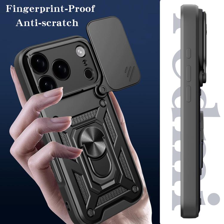 Diseño de cubierta de cámara deslizante Funda de teléfono TPU + PC, For iPhone 18 Pro, For iPhone 18 Pro Max, For iPhone 17e / 16e, For iPhone 17 Pro Max, For iPhone 17 Pro, For iPhone 17