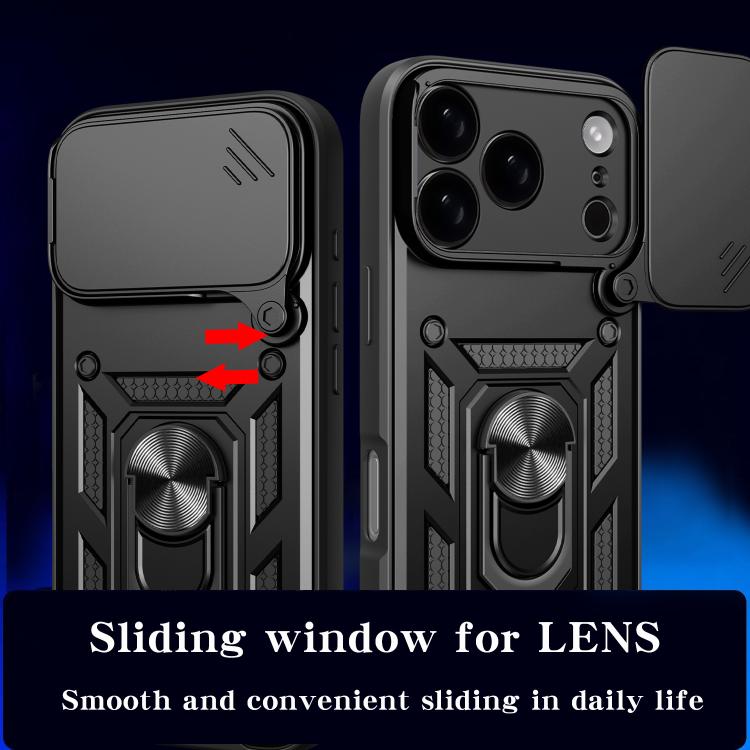 Diseño de cubierta de cámara deslizante Funda de teléfono TPU + PC, For iPhone 18 Pro, For iPhone 18 Pro Max, For iPhone 17e / 16e, For iPhone 17 Pro Max, For iPhone 17 Pro, For iPhone 17