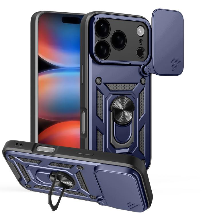 Diseño de cubierta de cámara deslizante Funda de teléfono TPU + PC, For iPhone 18 Pro, For iPhone 18 Pro Max, For iPhone 17e / 16e, For iPhone 17 Pro Max, For iPhone 17 Pro, For iPhone 17