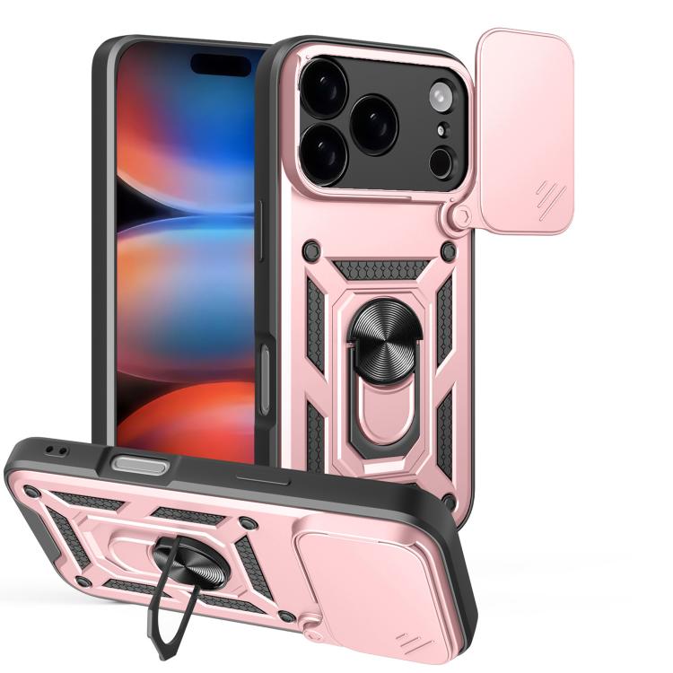 Diseño de cubierta de cámara deslizante Funda de teléfono TPU + PC, For iPhone 18 Pro, For iPhone 18 Pro Max, For iPhone 17e / 16e, For iPhone 17 Pro Max, For iPhone 17 Pro, For iPhone 17