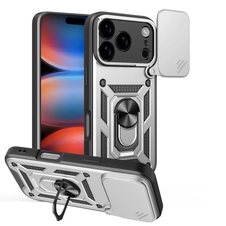 Diseño de cubierta de cámara deslizante Funda de teléfono TPU + PC, For iPhone 18 Pro, For iPhone 18 Pro Max, For iPhone 17e / 16e, For iPhone 17 Pro Max, For iPhone 17 Pro, For iPhone 17
