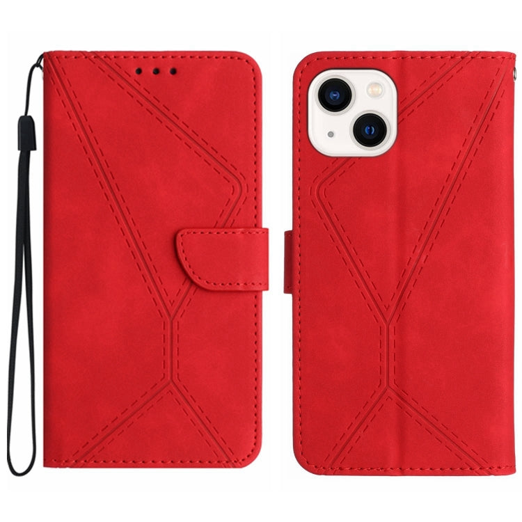 Funda de teléfono de cuero en relieve con costuras, For iPhone 16, For iPhone 15 Pro Max, For iPhone 15 Pro, For iPhone 15 Plus, For iPhone 15