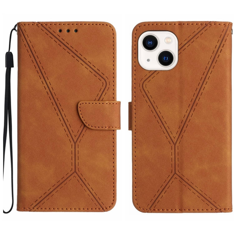 Funda de teléfono de cuero en relieve con costuras, For iPhone 16, For iPhone 15 Pro Max, For iPhone 15 Pro, For iPhone 15 Plus, For iPhone 15