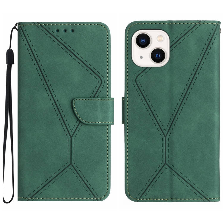 Funda de teléfono de cuero en relieve con costuras, For iPhone 16, For iPhone 15 Pro Max, For iPhone 15 Pro, For iPhone 15 Plus, For iPhone 15