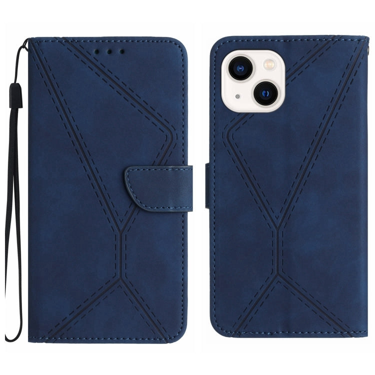 Funda de teléfono de cuero en relieve con costuras, For iPhone 16, For iPhone 15 Pro Max, For iPhone 15 Pro, For iPhone 15 Plus, For iPhone 15