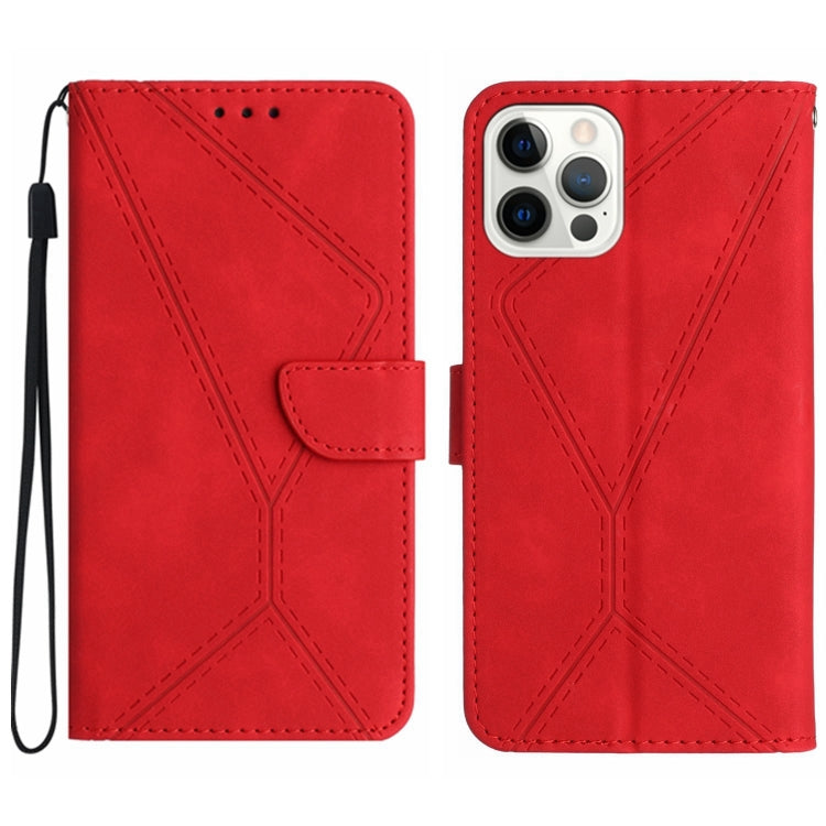 Funda de teléfono de cuero en relieve con costuras, For iPhone 16, For iPhone 15 Pro Max, For iPhone 15 Pro, For iPhone 15 Plus, For iPhone 15